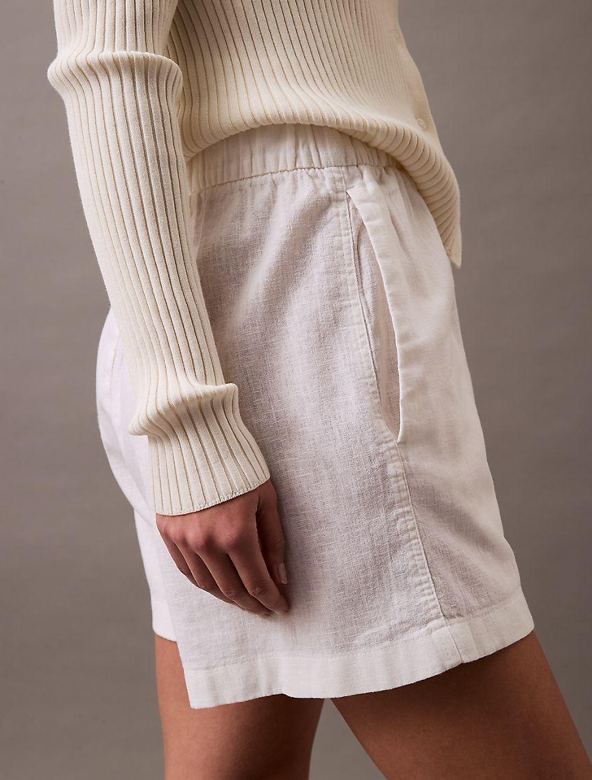 Linen Cotton Pull-On Shorts Product Image