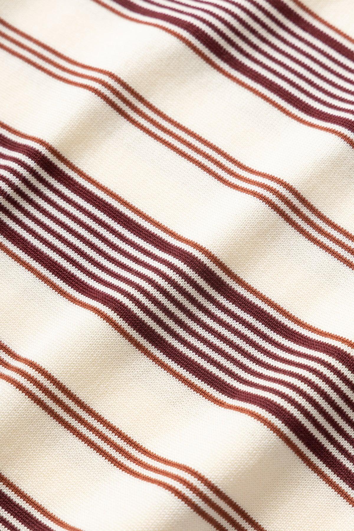 Okonkwo MFG - 50's Knitted Striped Shirt - Off White Product Image