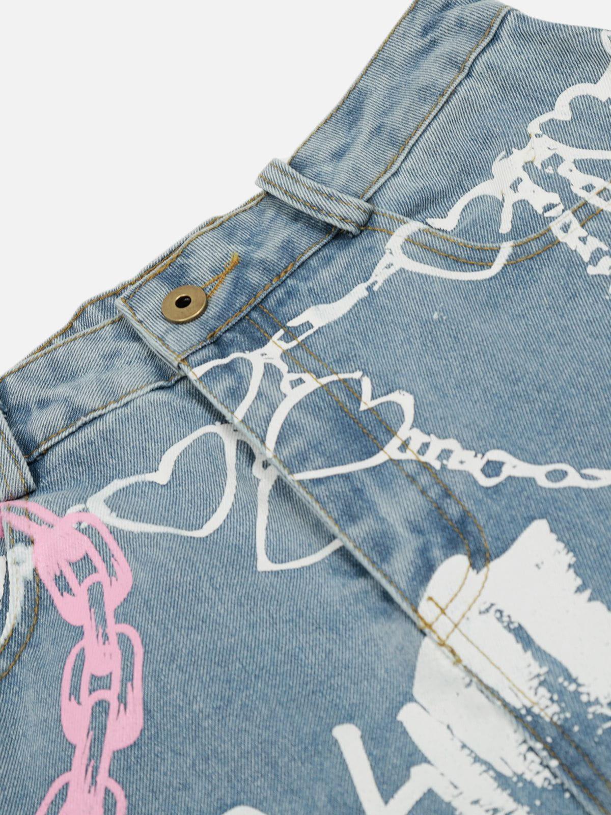 Aelfric Eden Graffiti Baggy Jeans Product Image