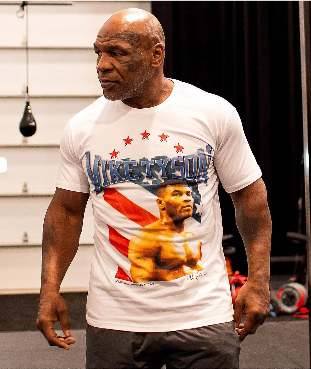 Mike Tyson All American Hero White T-Shirt Product Image