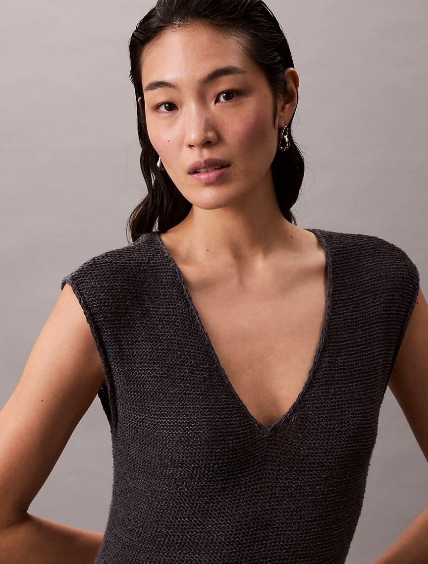 Knit Sleeveless Midi Dress Product Image