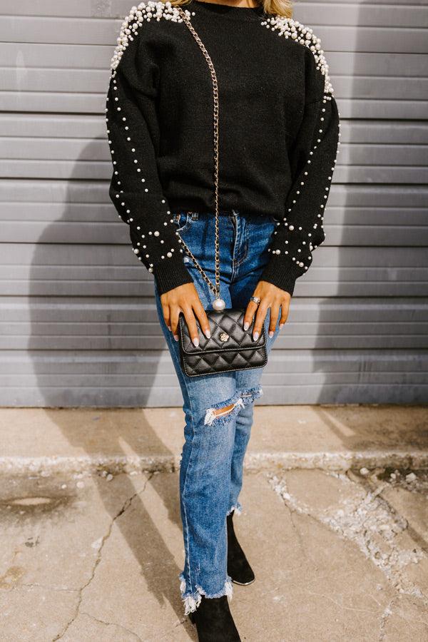 Trials Of True Love Faux Leather Purse In Black Product Image