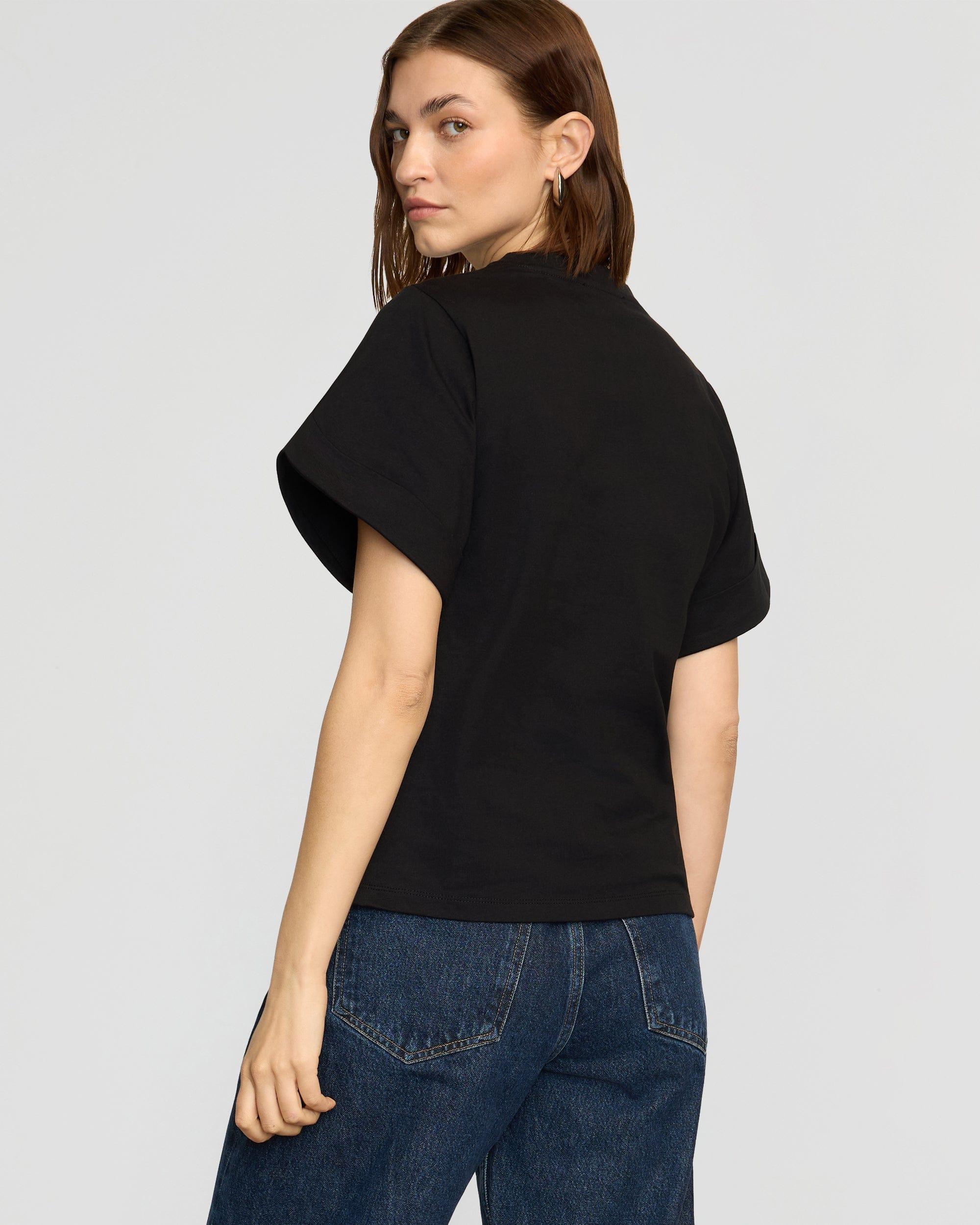 Terri Organic Cotton Structured-Cuff Tee Product Image