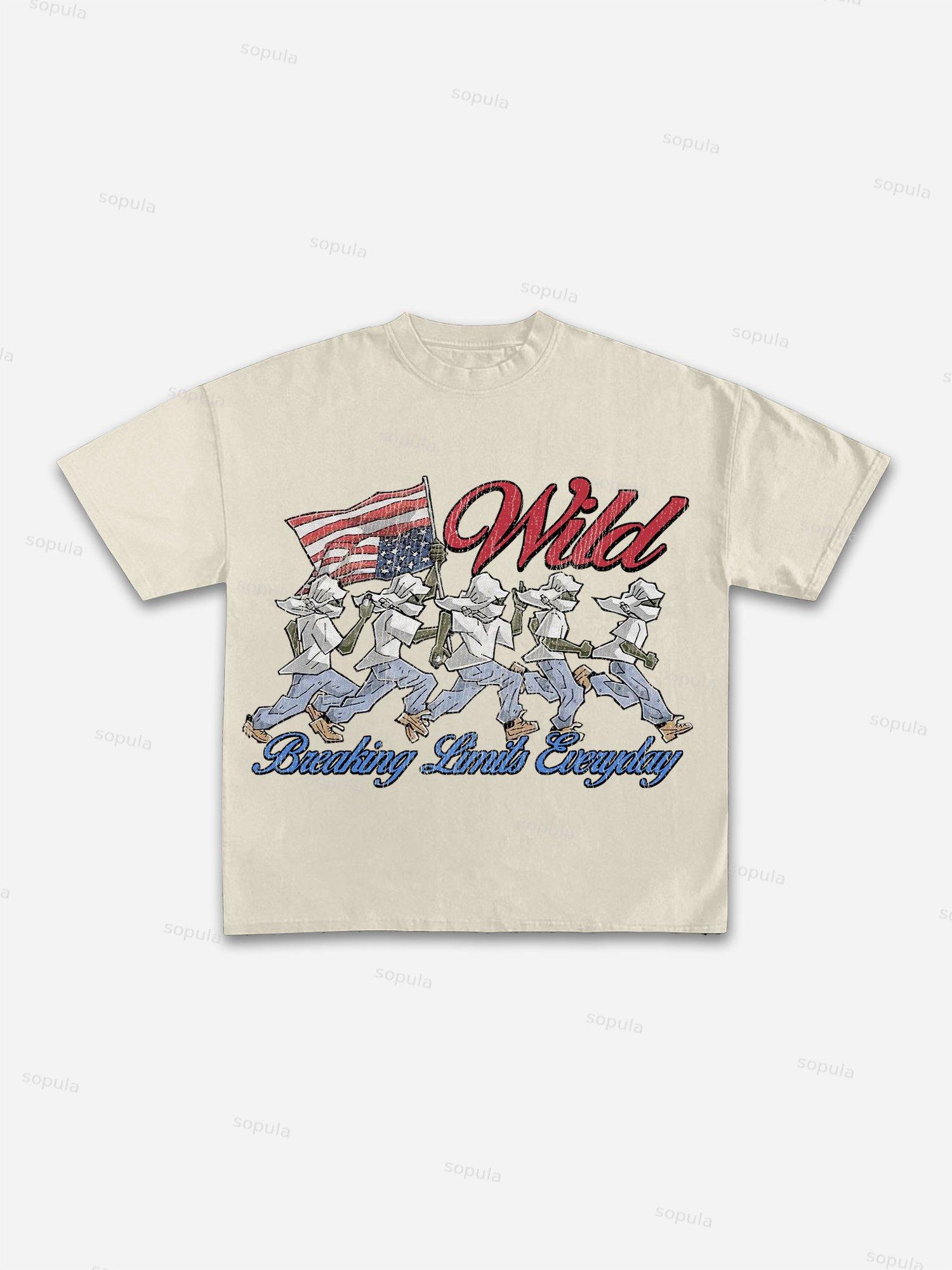 Breaking Limits Graphic Print Cotton T-shirt Product Image