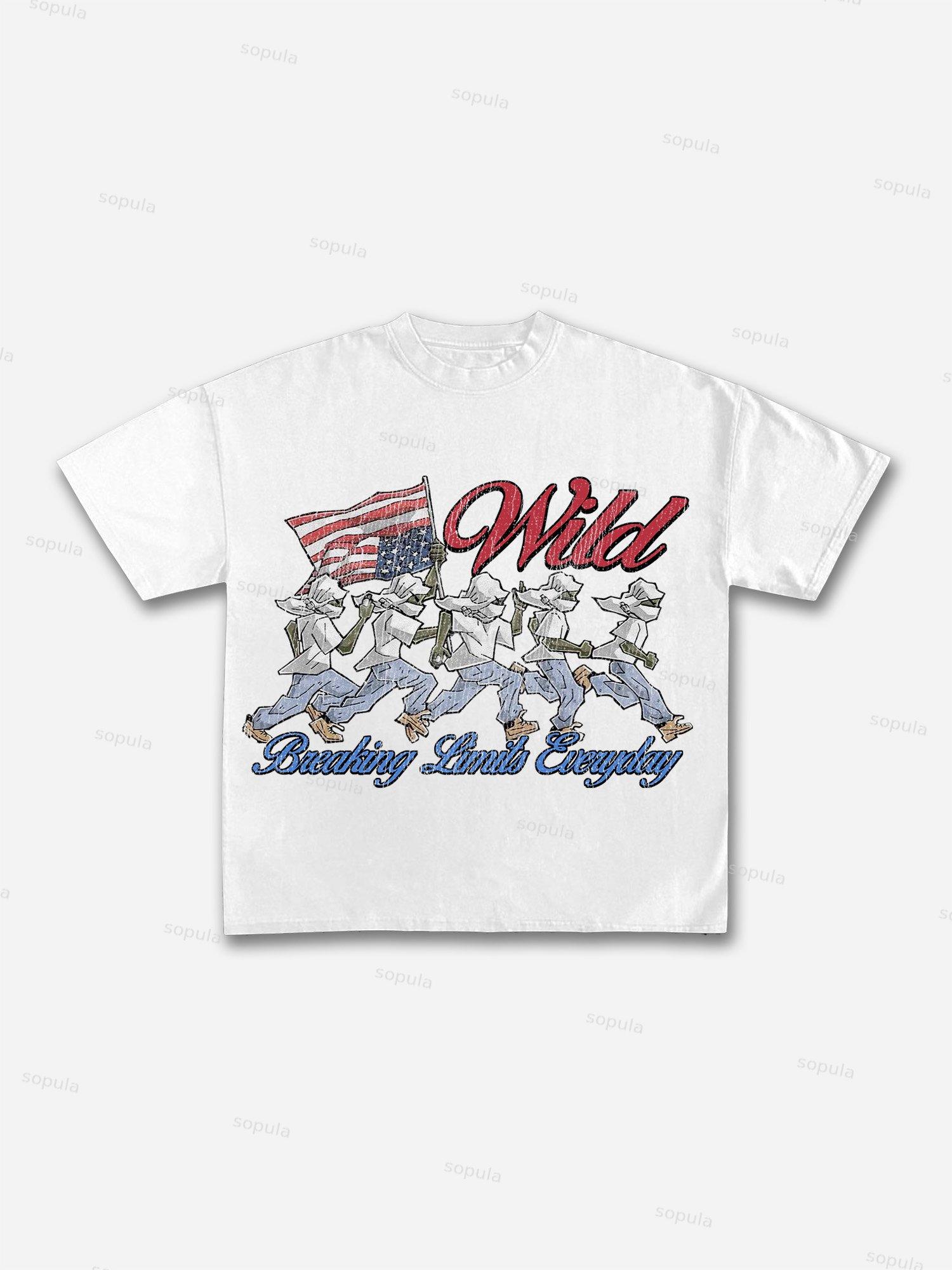 Breaking Limits Graphic Print Cotton T-shirt Product Image