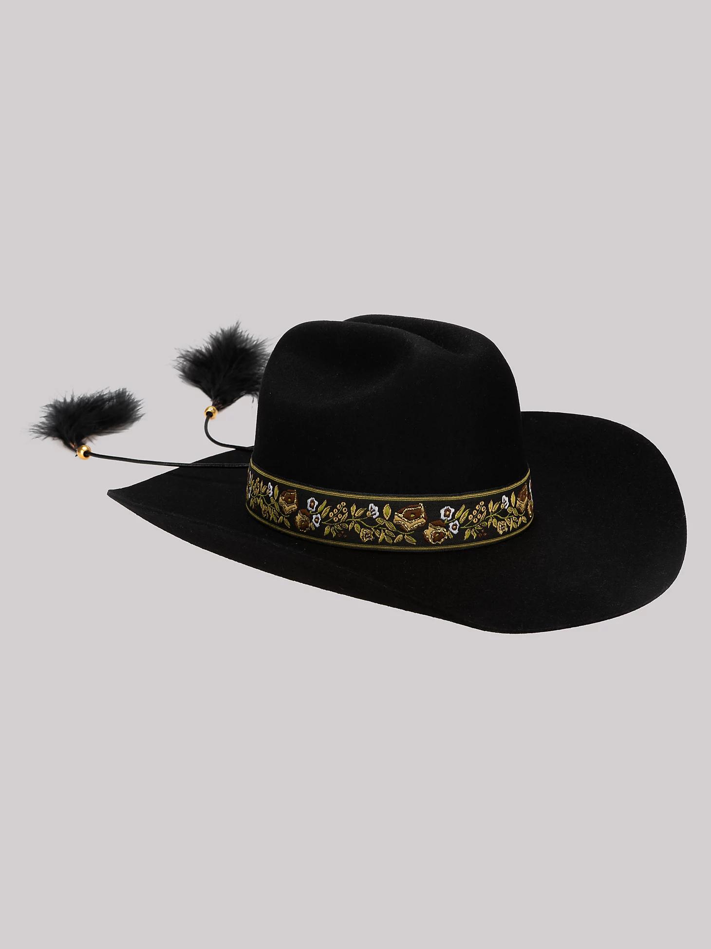 Women's Embroidered Band with Tassels Cowboy Hat | Women's ACCESSORIES | Wrangler® Product Image