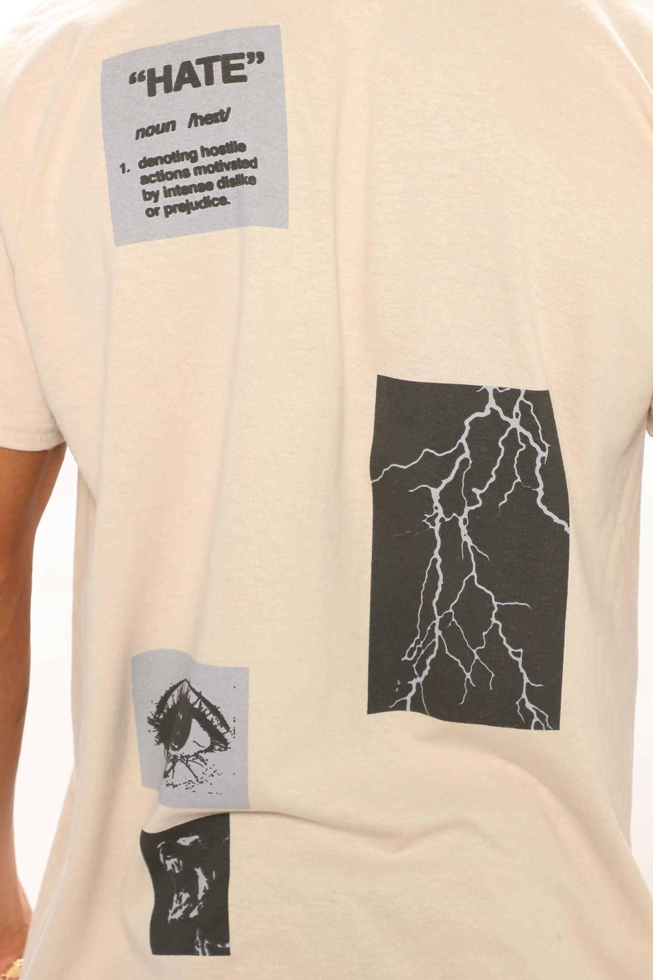 Love And Hate Short Sleeve Tee - Sand Product Image