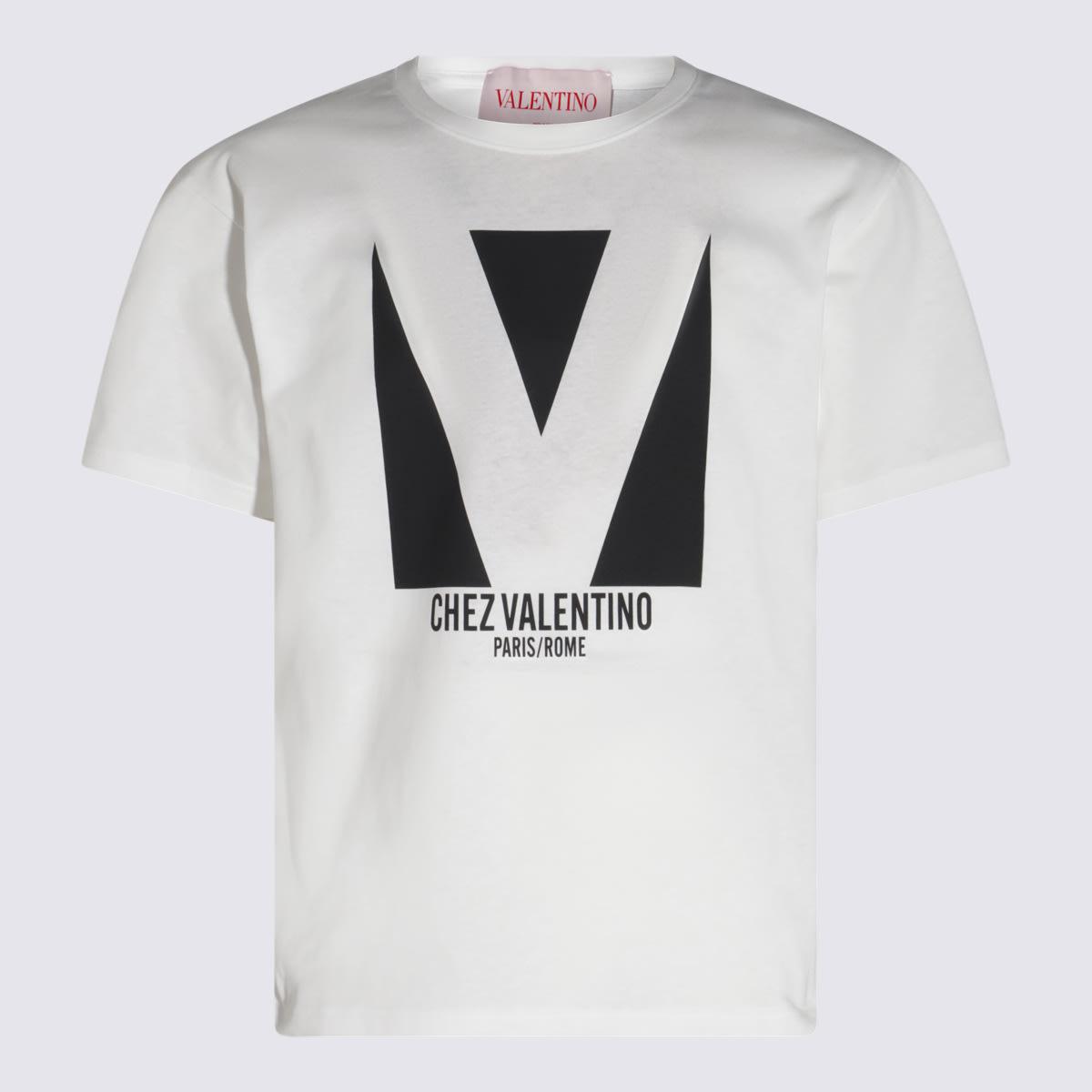 VALENTINO Mens Avorio Logo-print Crew-neck Cotton-jersey T-shirt Product Image