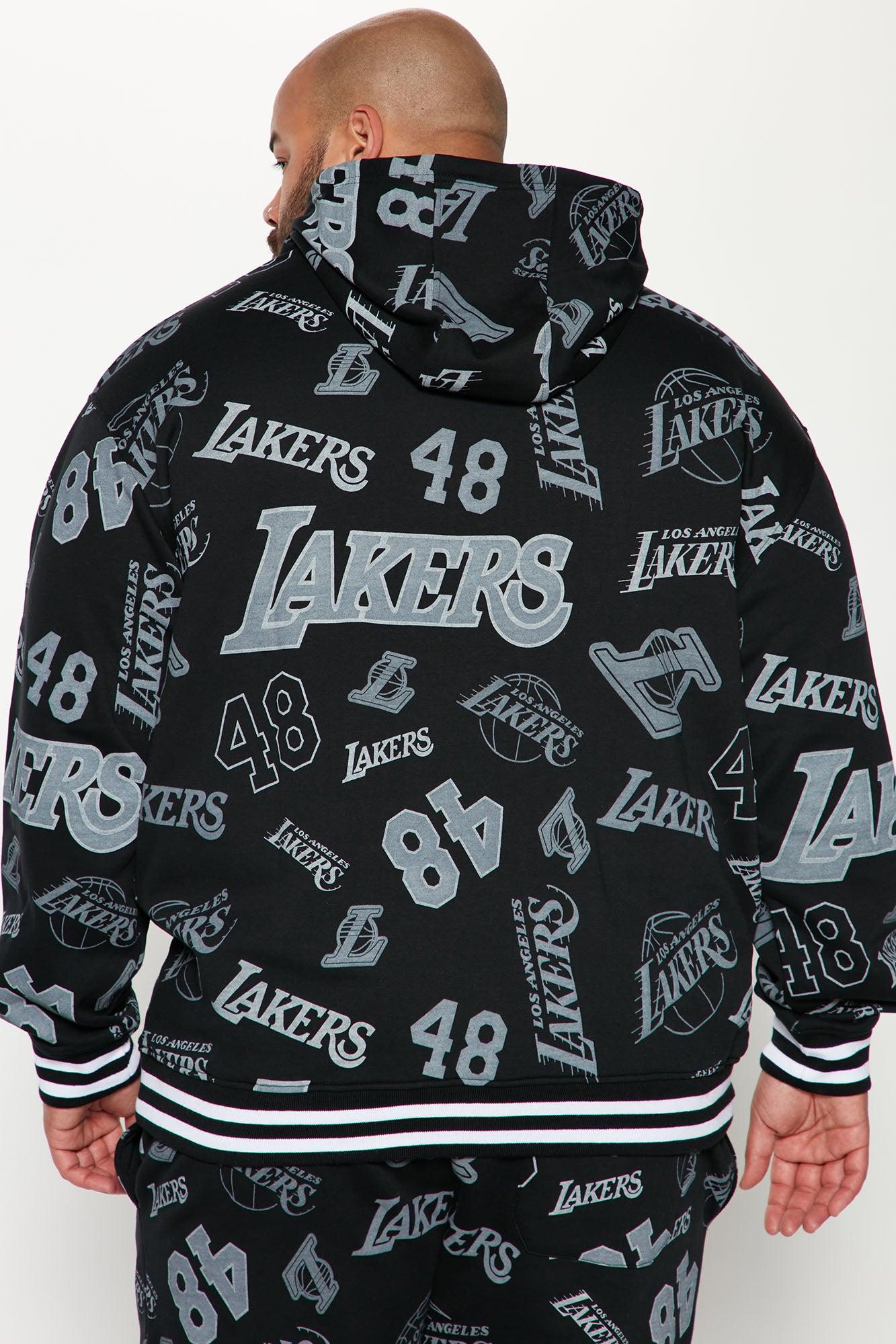 Lakers Face Up Hoodie - Black Product Image