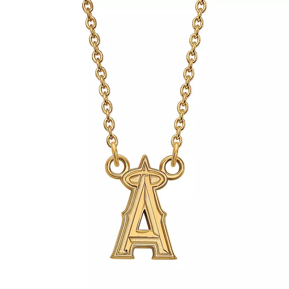 LogoArt Sterling Silver Los Angeles Angels of Anaheim Small Pendant Necklace, Women's, Size: 12MM, Gold Tone Product Image