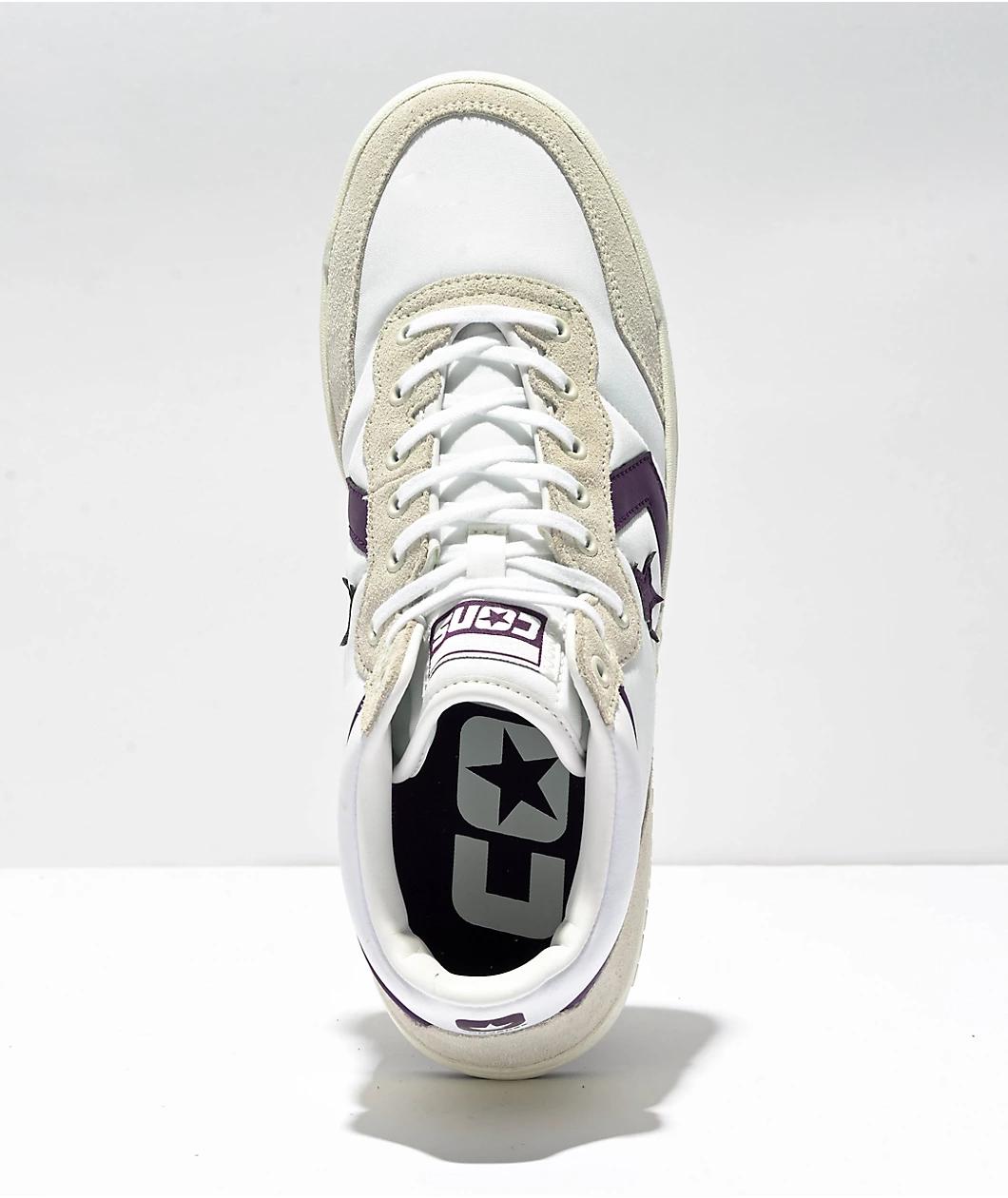 Converse Fastbreak Pro White & Purple Skate Shoes Product Image
