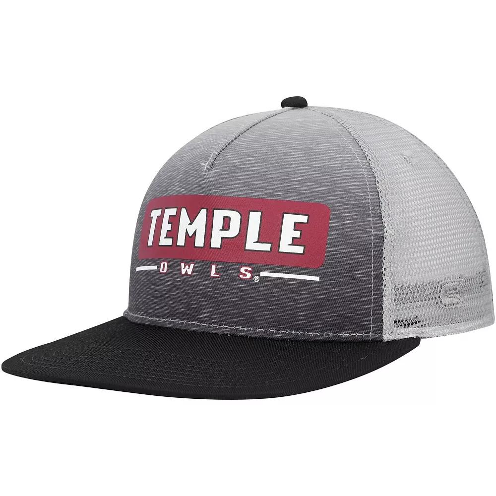 Men's Colosseum Gray Temple Owls Snapback Hat, Tem Grey Product Image