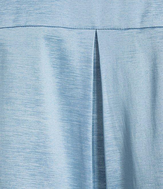 Preston & York Thea Taffeta 3/4 Sleeve Point Collar Dress Product Image