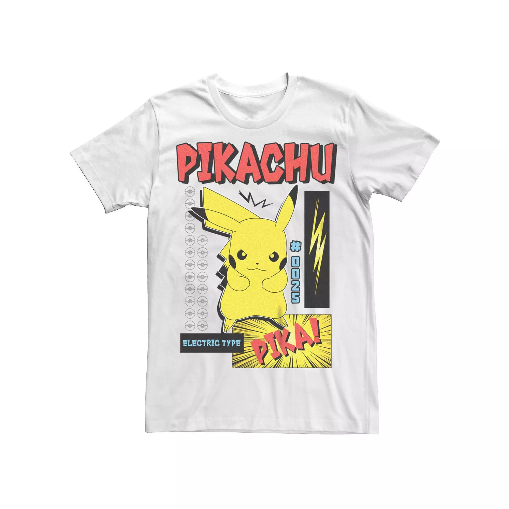 Men's Pokemon Pikachu Electric Type Pika Bam Tee, Size: XXL, White Product Image
