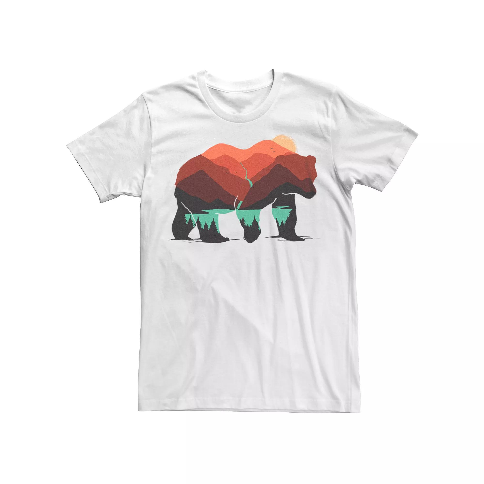 Men's Stay Wild Bear Forest Landscape Graphic Tee,  Product Image