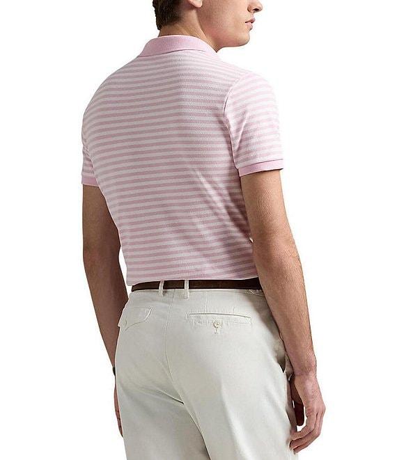 Polo Ralph Lauren Classic Fit Thin Striped Mesh Short Sleeve Polo Shirt Product Image