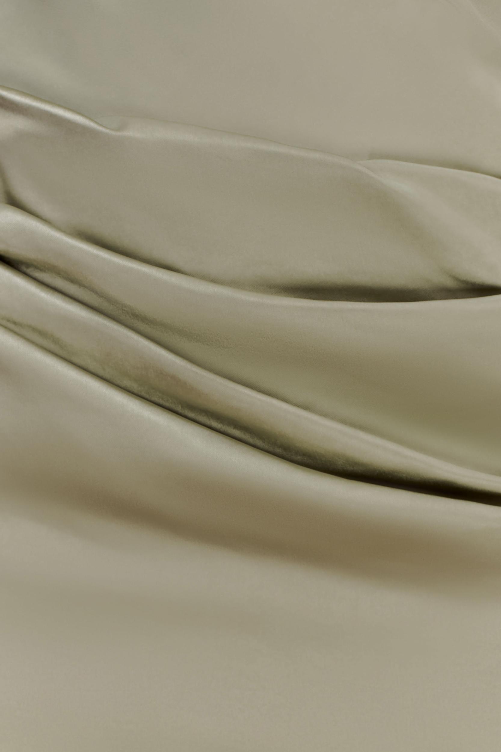 Dalia Off Shoulder Satin Maxi Dress - Sage Product Image