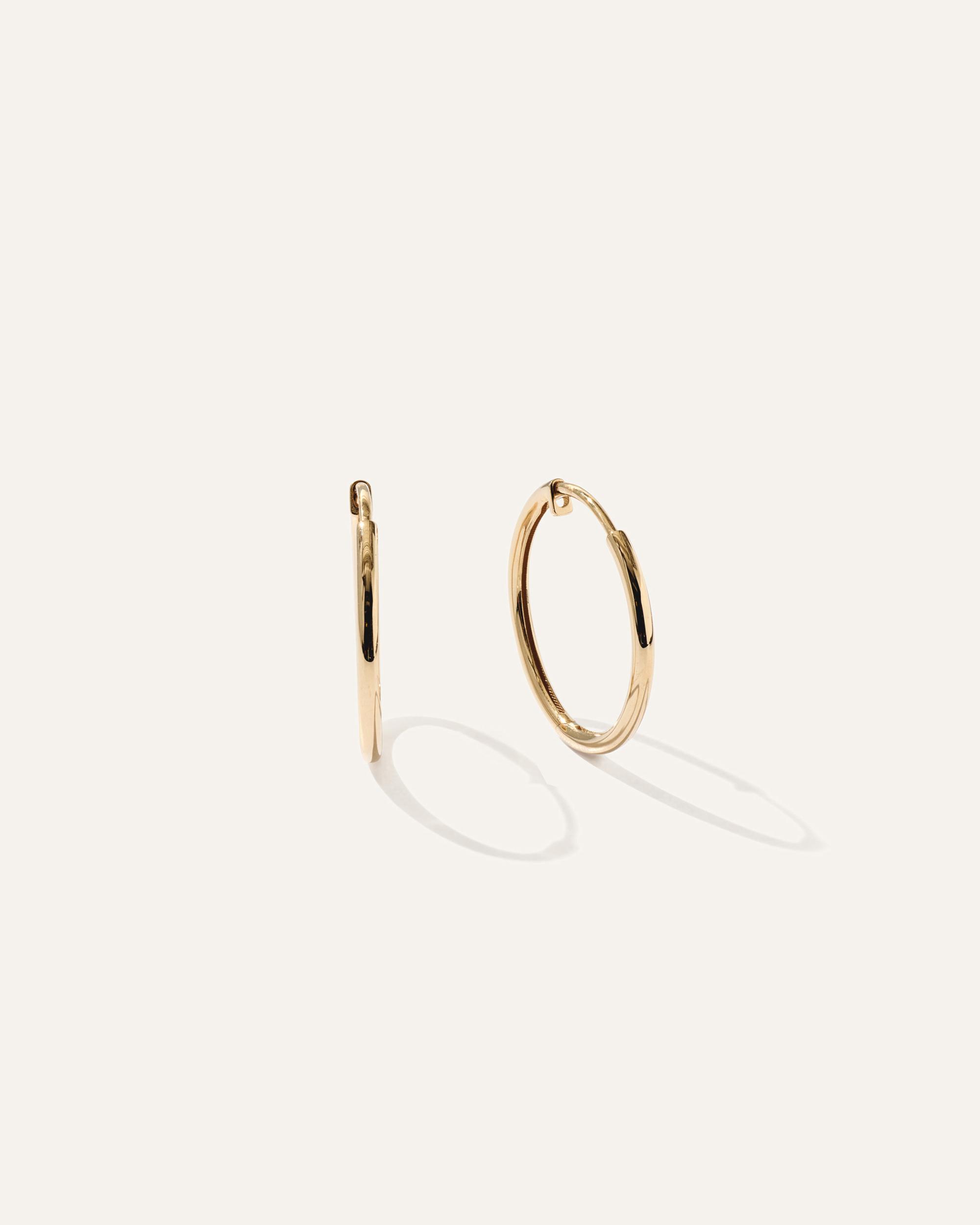 Quince | Women's 14K Gold Classic Hoop Earrings Product Image