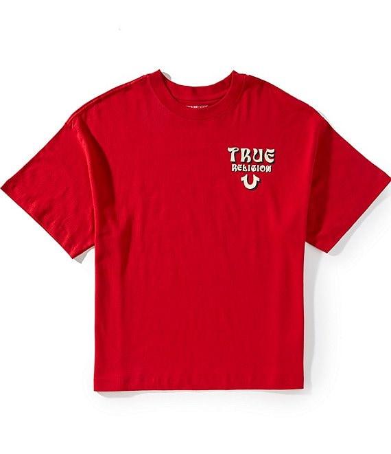 True Religion Short Sleeve Boxy Flock Oversized T-Shirt Product Image