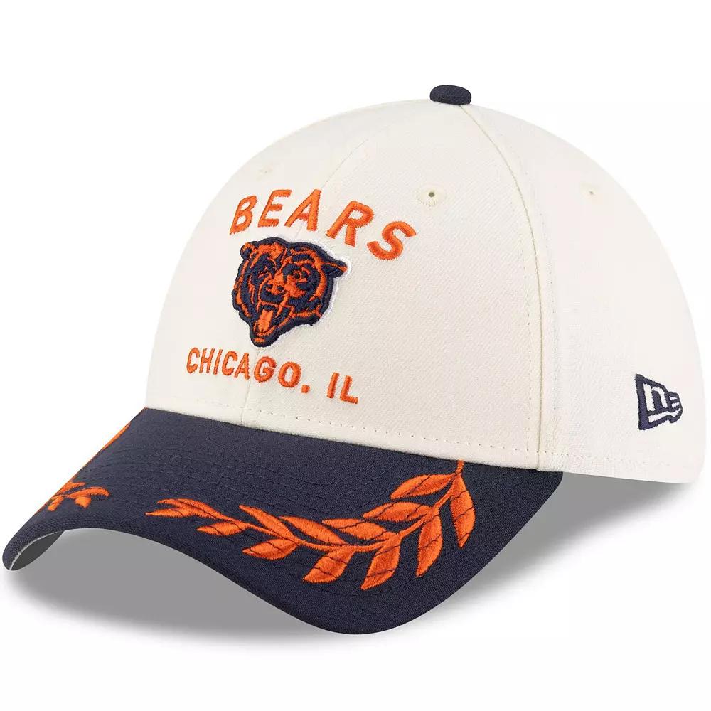 Men's New Era Cream/Navy Chicago Bears 2025 NFL Draft 39THIRTY Flex Hat,  Product Image