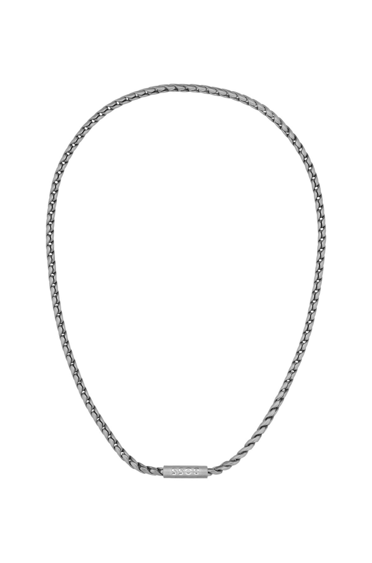 Silver-tone necklace with braided chain Product Image