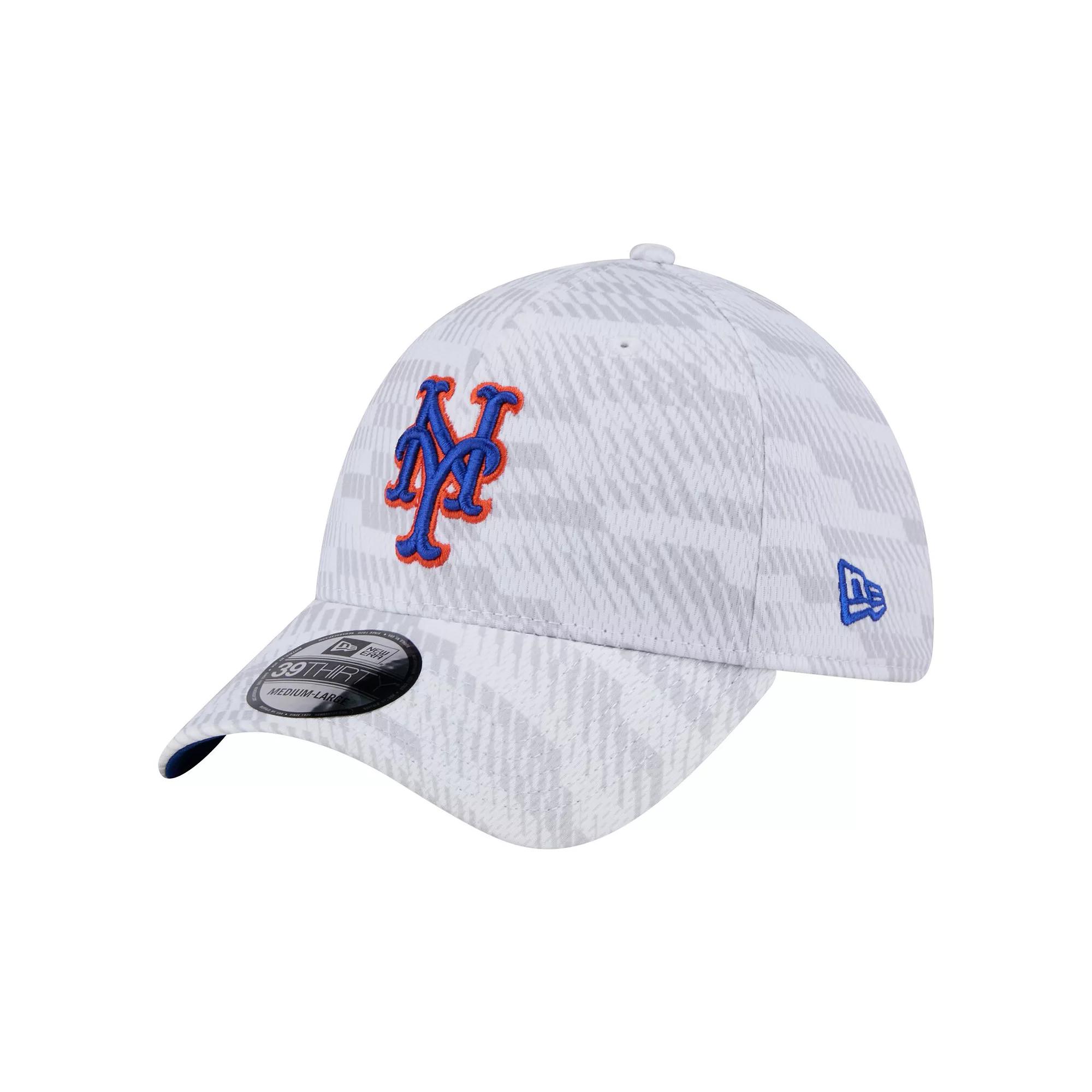 Men's New Era  White New York Mets Graded 39THIRTY Stretch Fit Hat, Size: Medium/Large Product Image