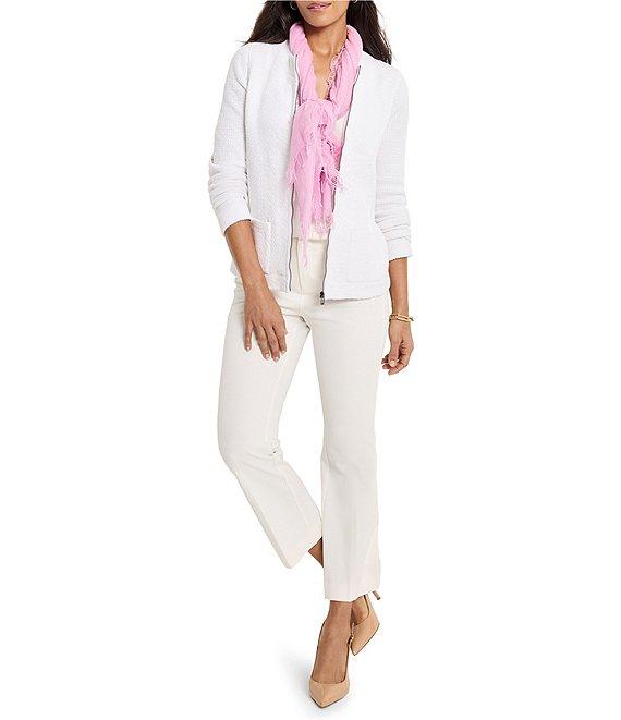 NIC + ZOE Mix Knit Round Neck Long Sleeve Jacket Product Image