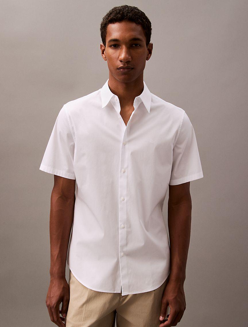 Cotton Stretch Slim Button-Down Shirt Product Image