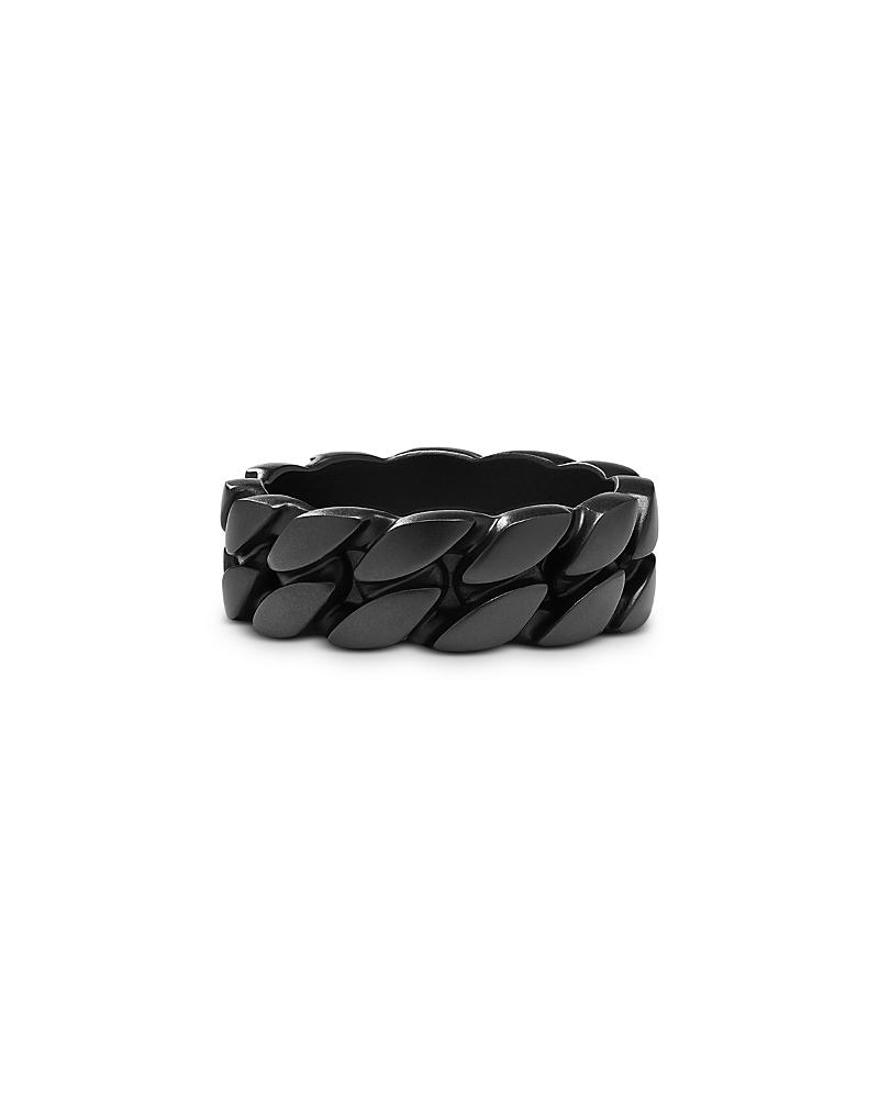David Yurman Mens Curb Chain Band Ring Titanium, 8mm Product Image