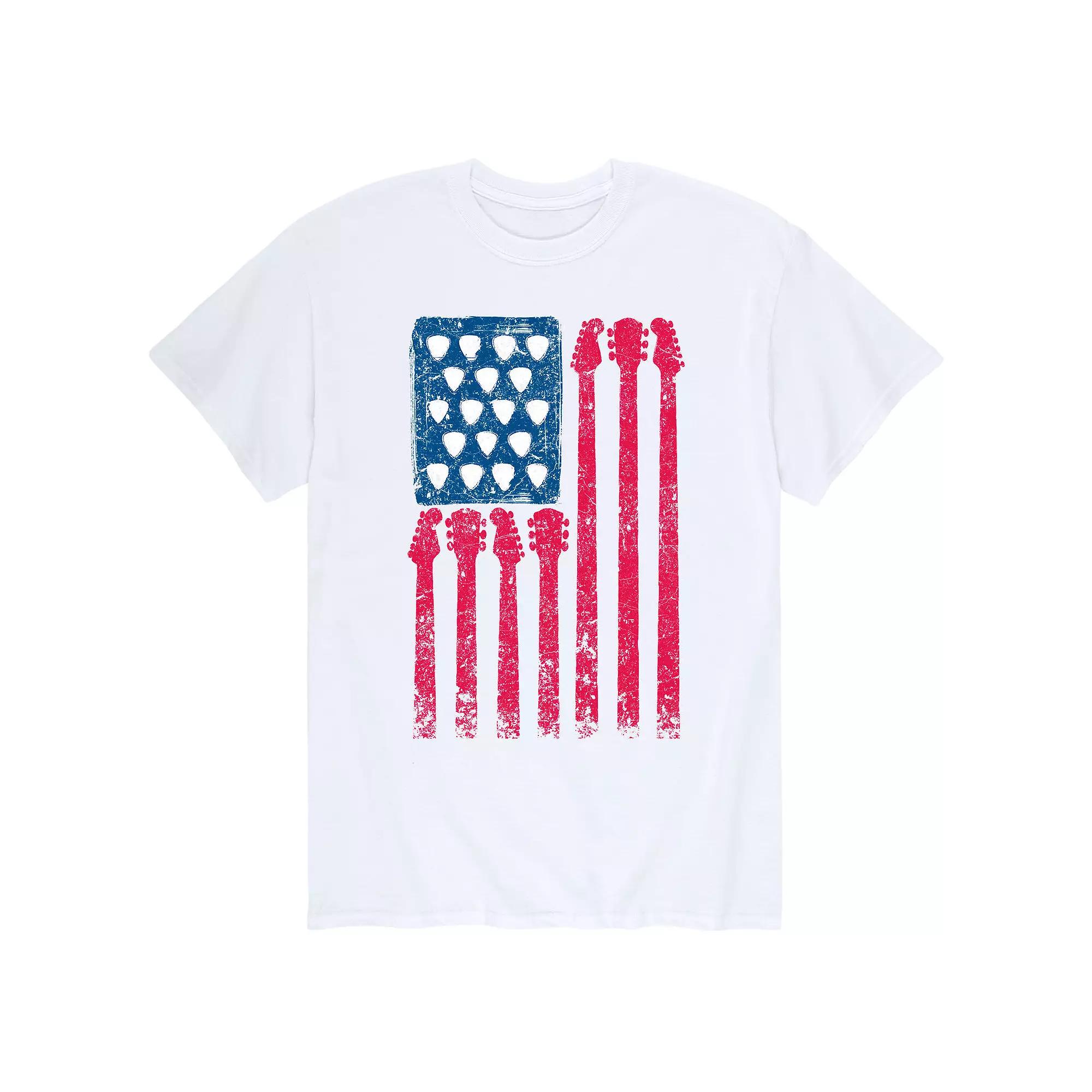 Men's Guitar American Flag Tee,  Product Image