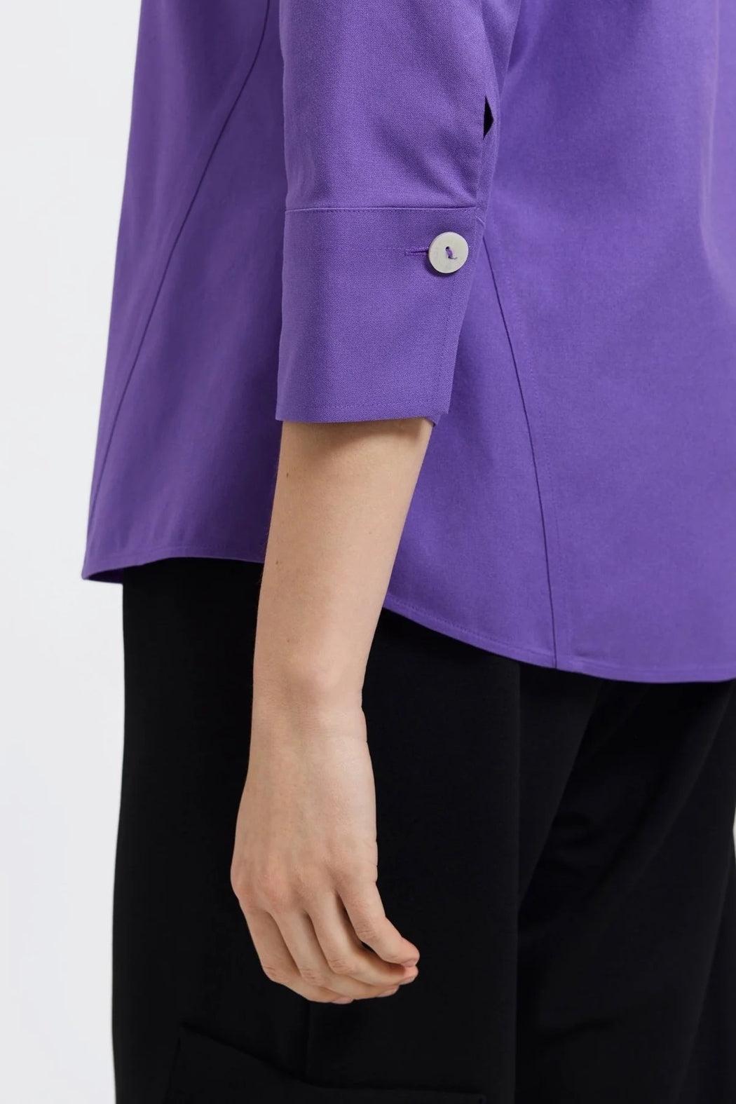 Foxcroft Paityn No Iron Pinpoint 3/4 Sleeve Shirt Product Image