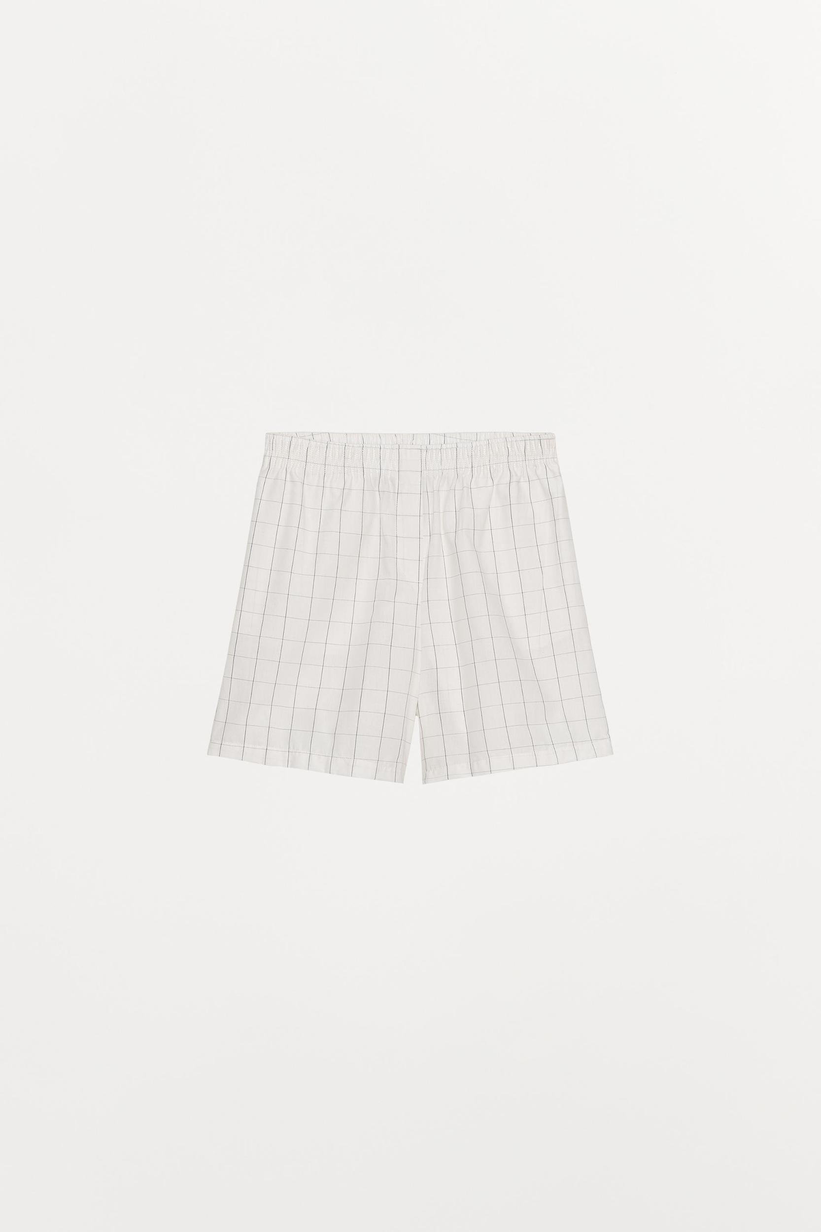 CHECKED COTTON SHORTS Product Image