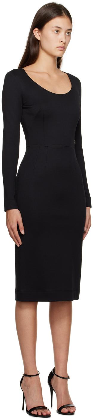 DOLCE & GABBANA Black Milano Midi Dress Product Image