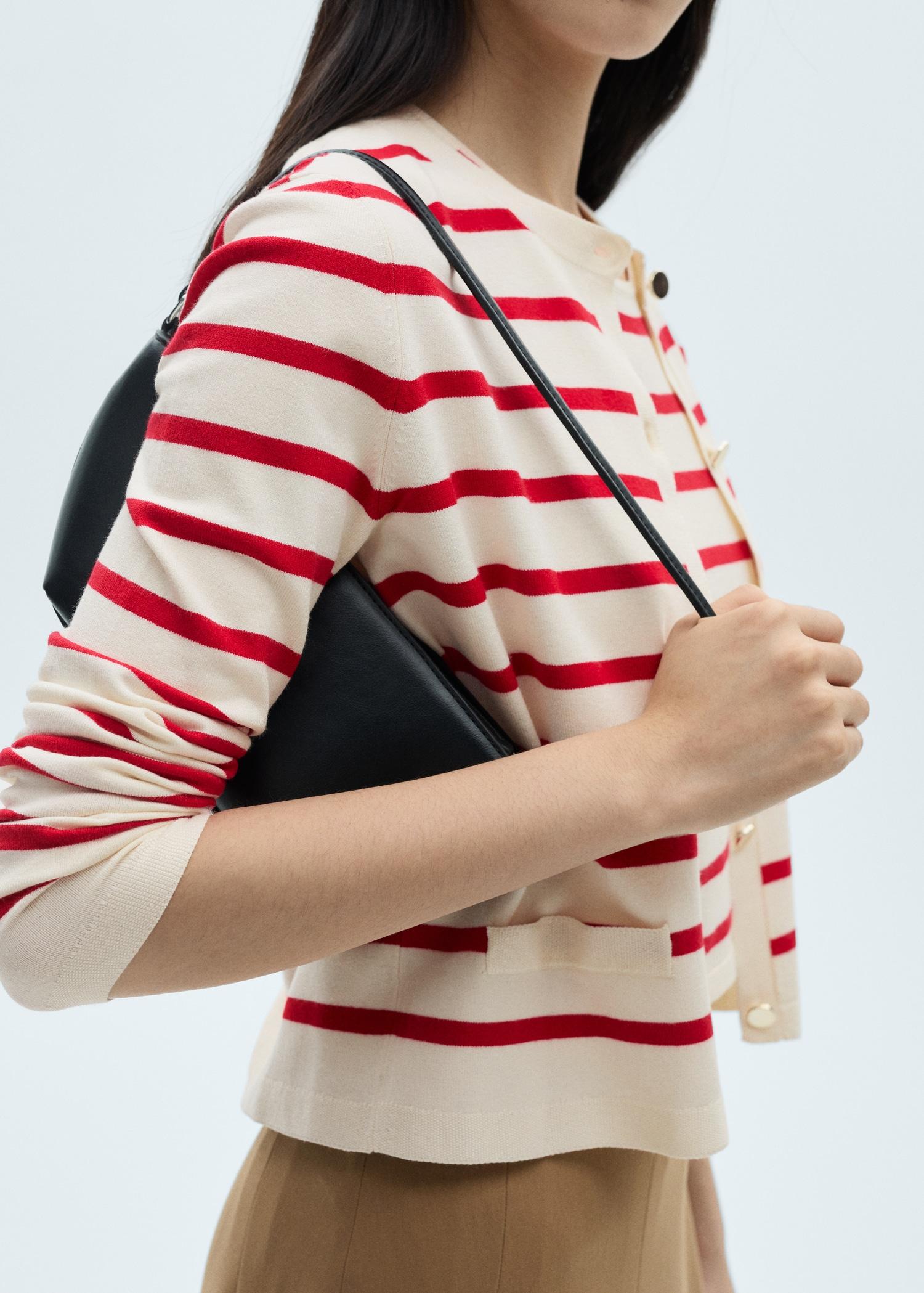 Striped knitted crop top - Women | MANGO USA Product Image