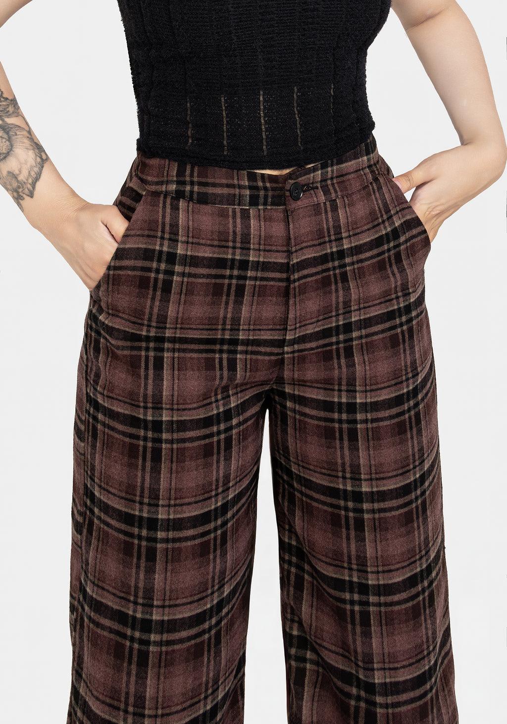 Hickory Check Straight Leg Trousers Product Image