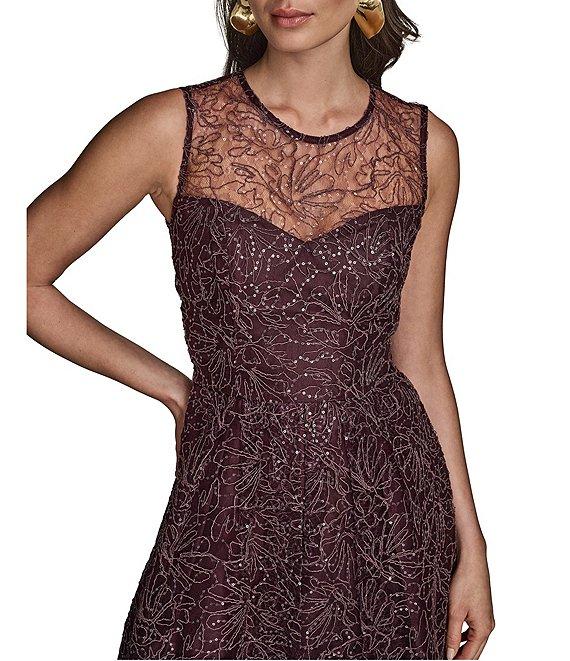 Donna Karan Embellished Sequin Midi Dress Product Image