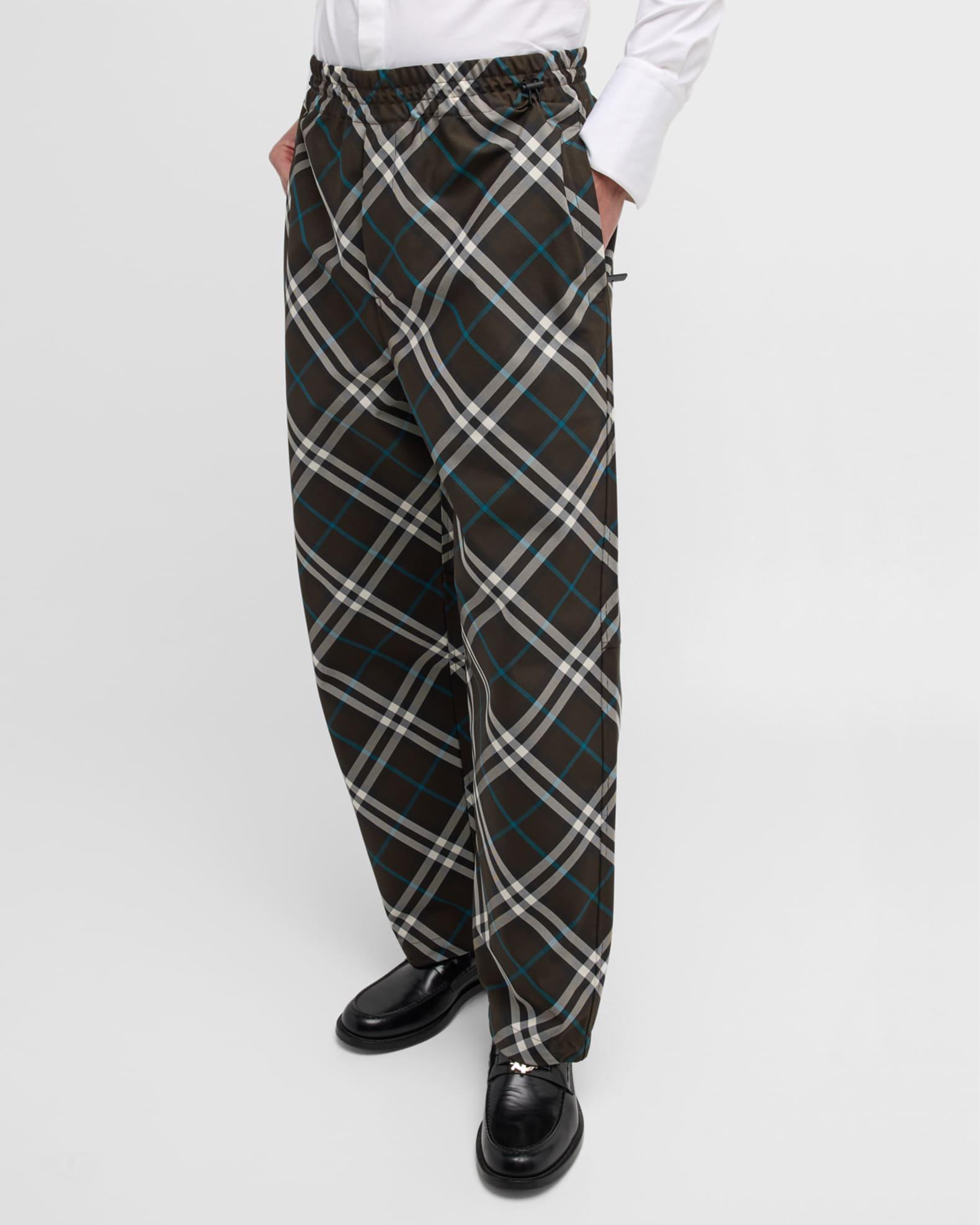 Men's IP Check Elastic-Waist Pants Product Image