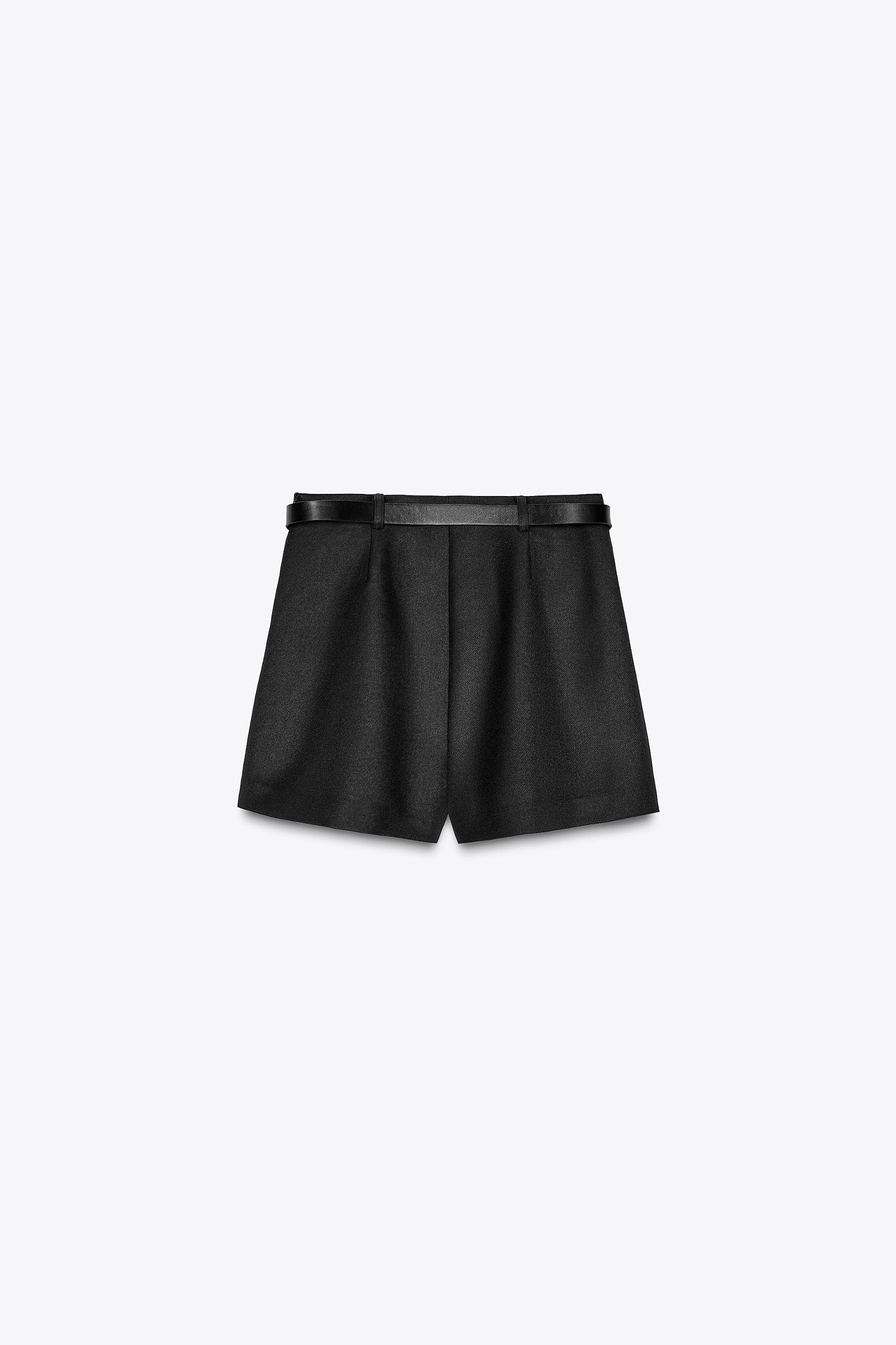 BELTED WRAP SKORT Product Image