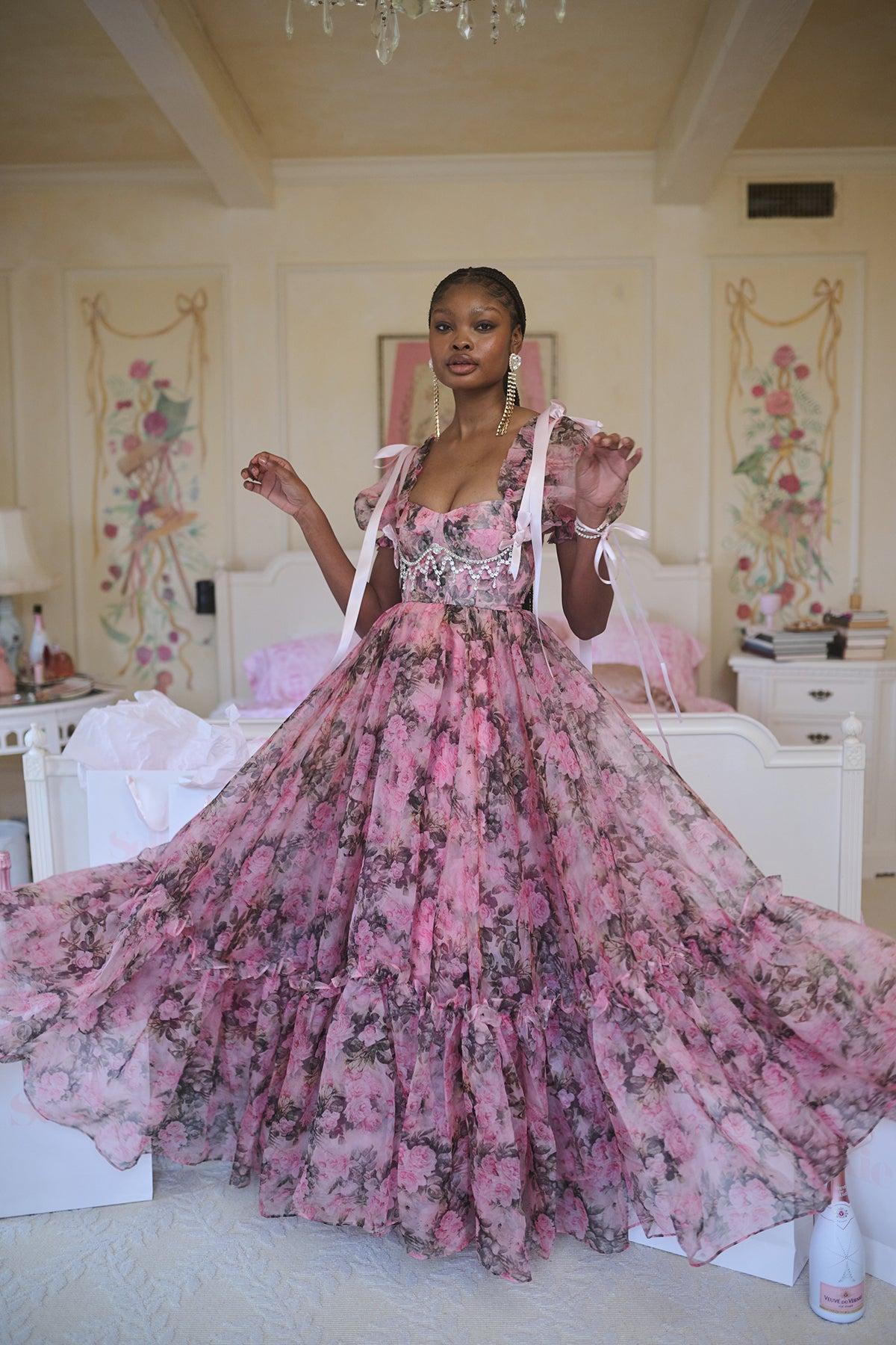 The Queen Bee Silk Gauze Ritz Gown Product Image