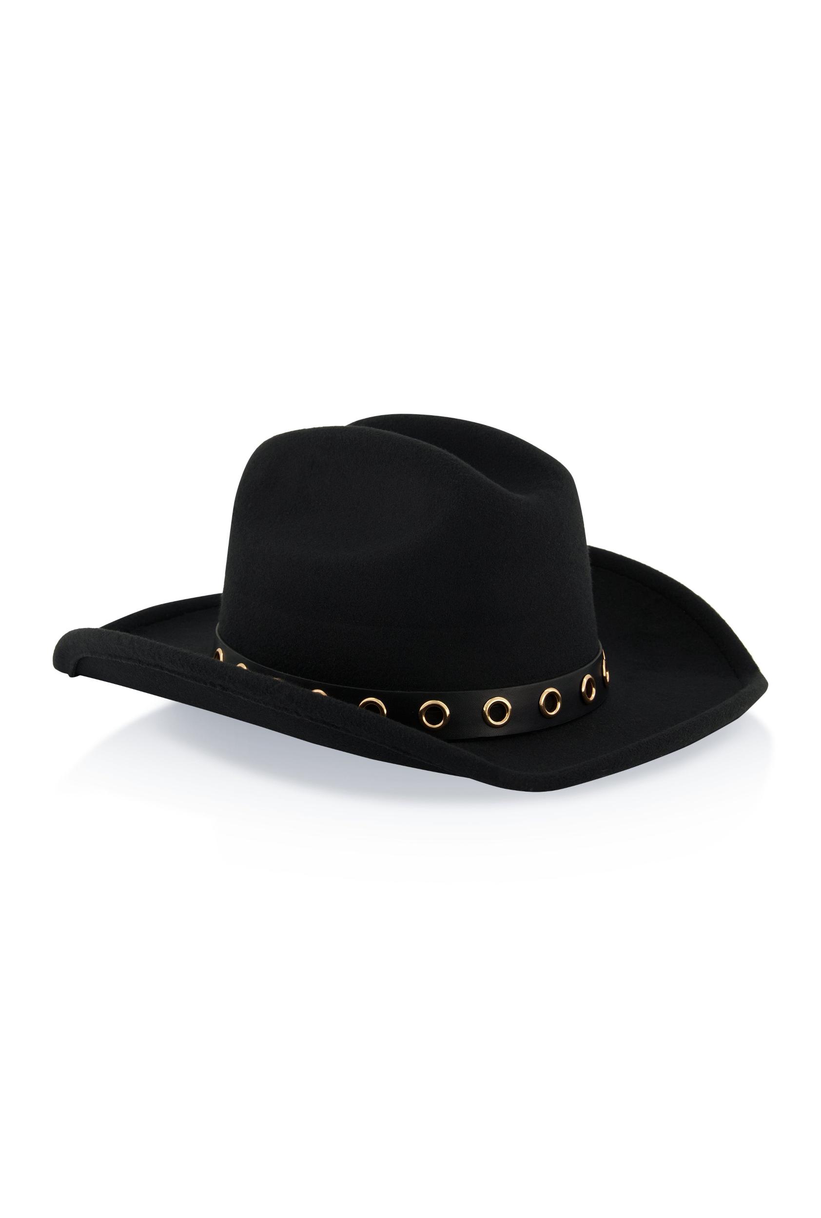 Womens Grommet Detail Cowboy Hat Product Image