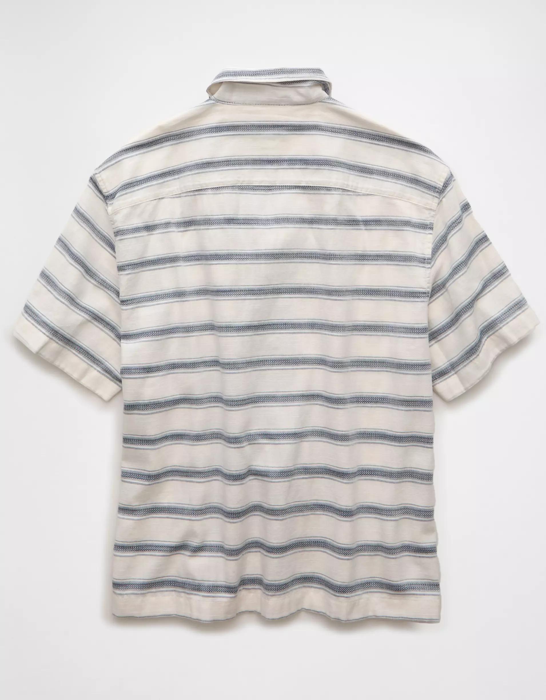 AE Poolside Striped Button-Up Shirt Product Image