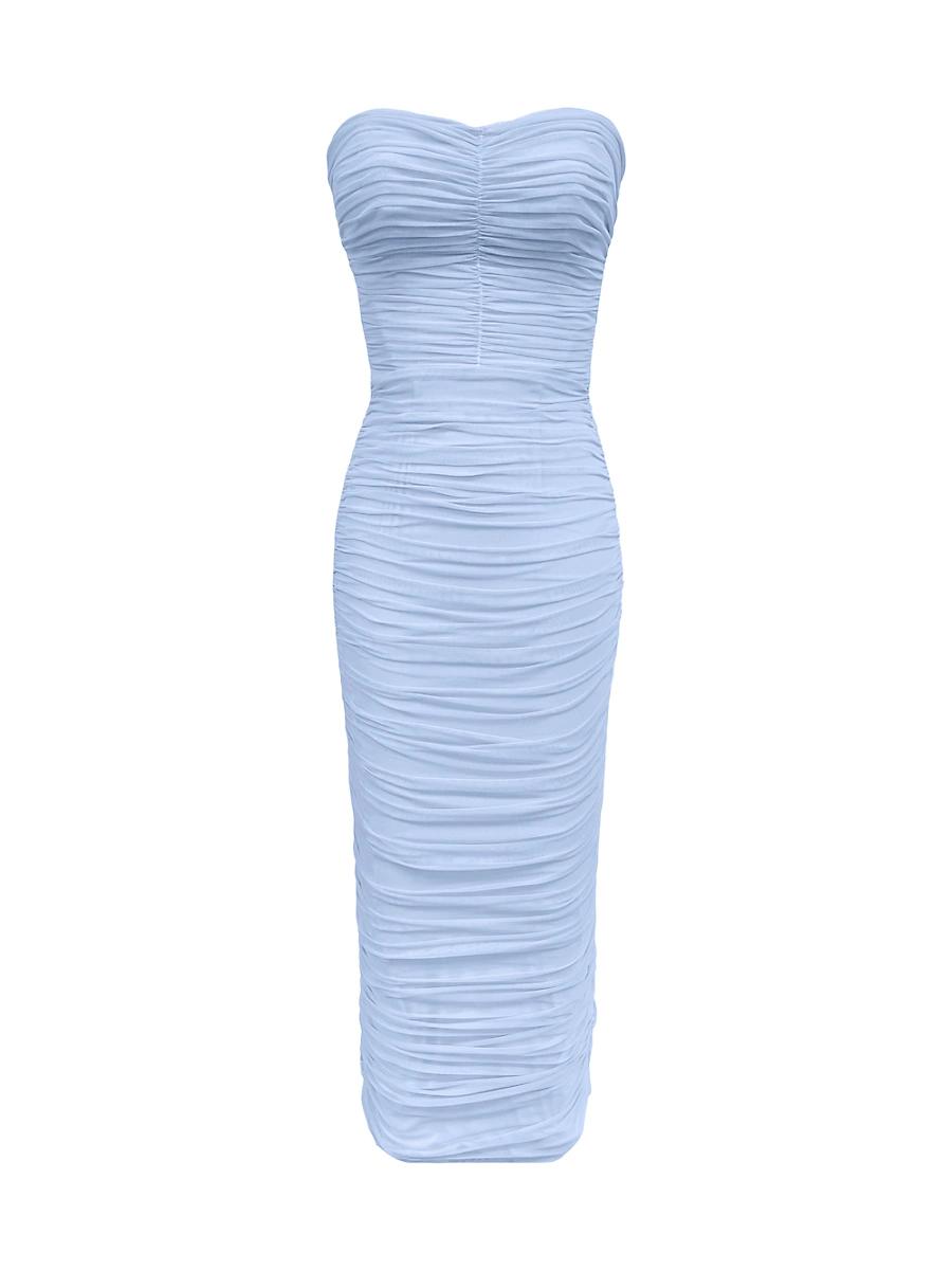Womens Heather Ruched Midi-Dress Product Image