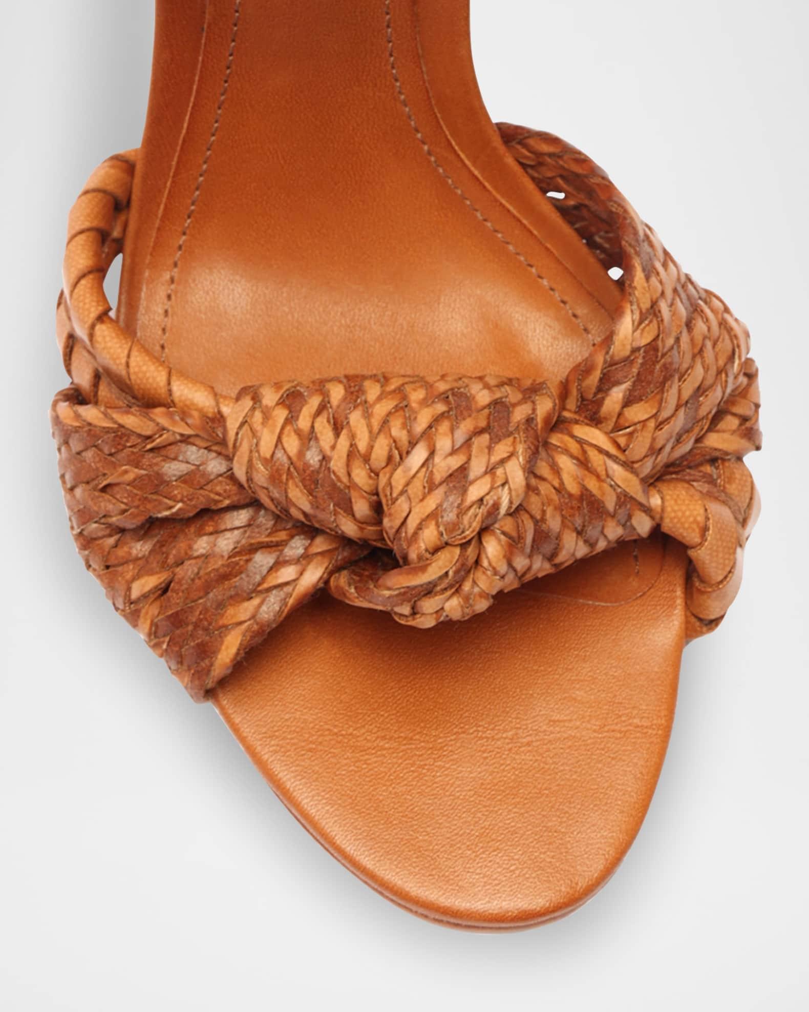 Khari Knotted Leather Ankle-Strap Sandals Product Image
