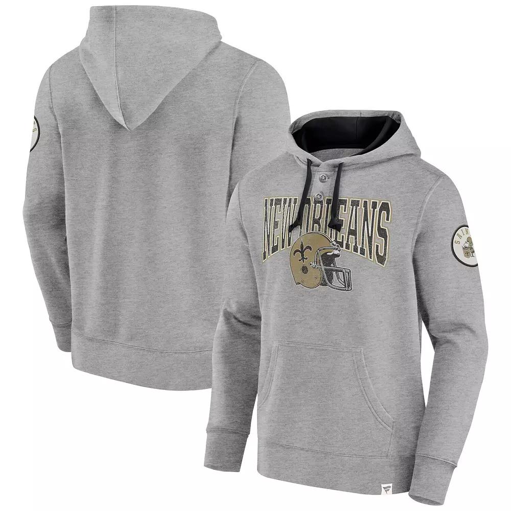 Men's Fanatics Black New Orleans Saints Label Maker Pullover Hoodie,  Product Image
