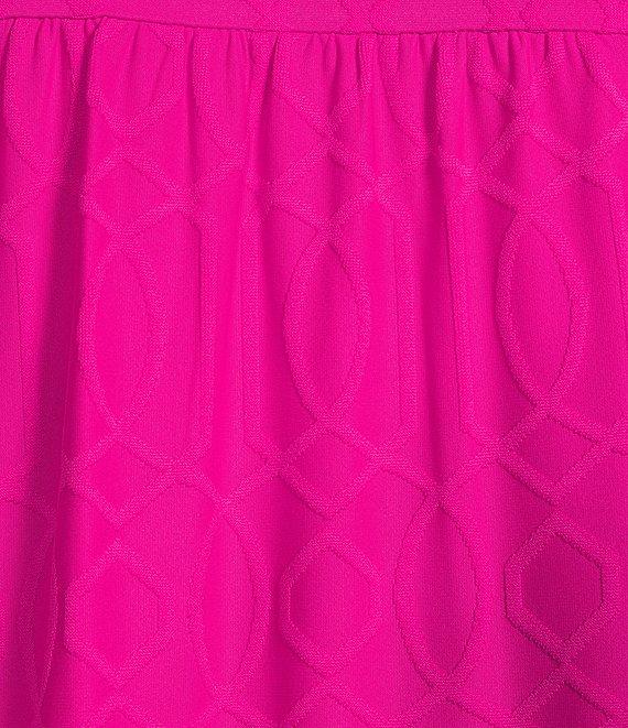 Jude Connally Kerry Jacquard Grand Links Split V-Neck 3/4 Sleeve Shift Dress Product Image