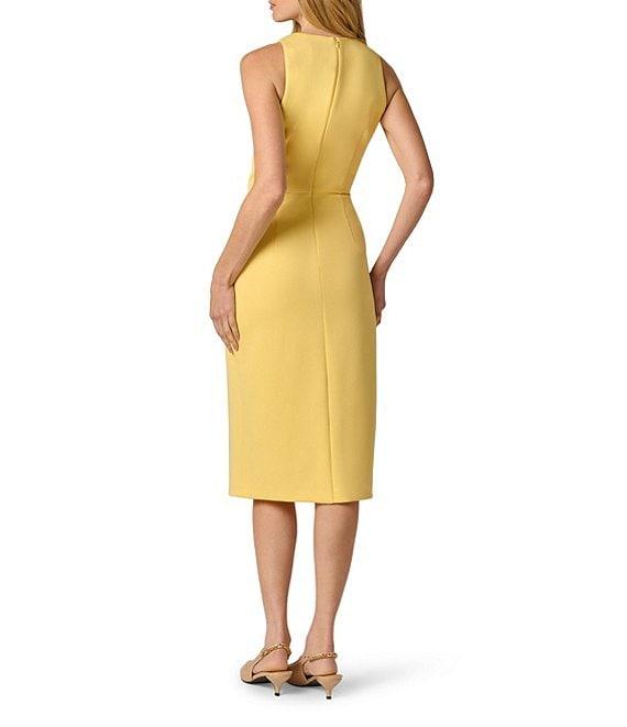 Adrianna Papell Crew Neck Sleeveless Ruffle Midi Dress Product Image
