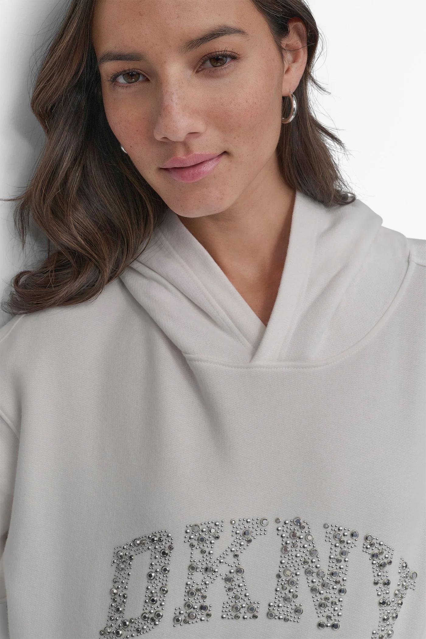 DKNY ARCHED DOME STUD SWEATSHIRT Product Image