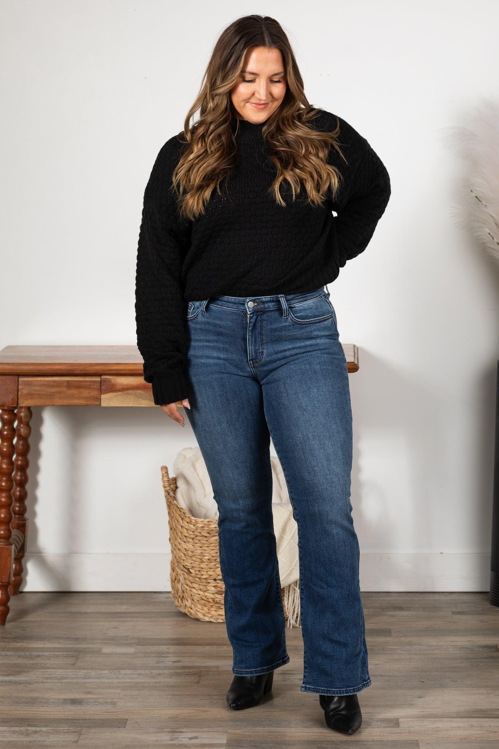 Judy Blue Dark Wash Thermal Bootcut Jean Product Image