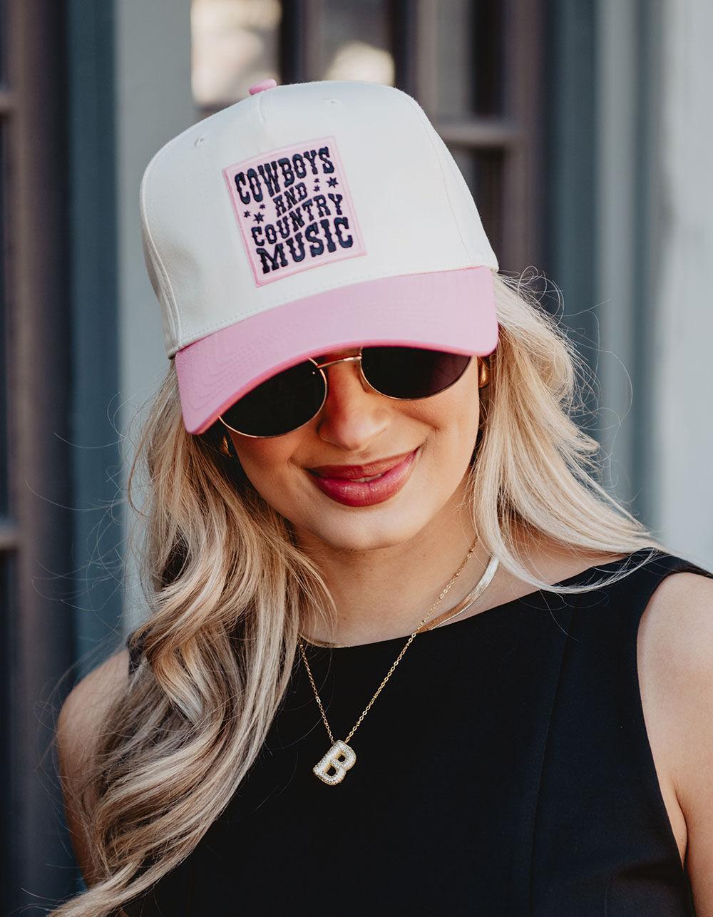 KATYDID Cowboys & Country Music Pink Patch Hat - PINK Product Image