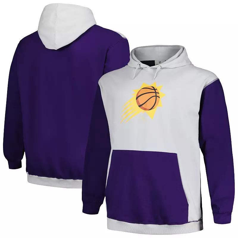 Men's Fanatics Branded  Purple/Silver Phoenix Suns Big & Tall Primary Arctic Pullover Hoodie, Size: 2XLT, Phx Purple Product Image